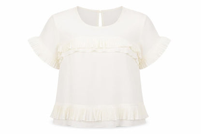 Womens UK Size 8 Topshop White Basic Blouse