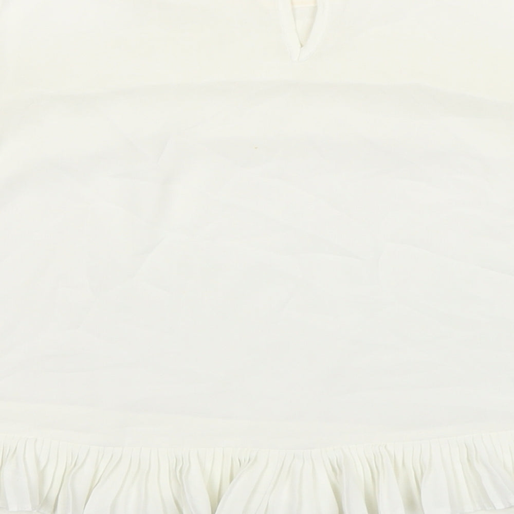 Womens UK Size 8 Topshop White Basic Blouse