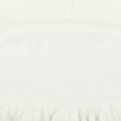 Womens UK Size 8 Topshop White Basic Blouse