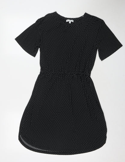 Warehouse Womens Black Polyester A-Line Size 10 Round Neck Pullover
