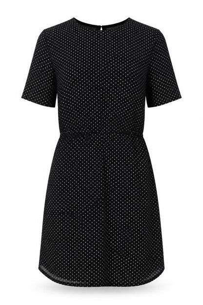 Warehouse Womens Black Polyester A-Line Size 10 Round Neck Pullover