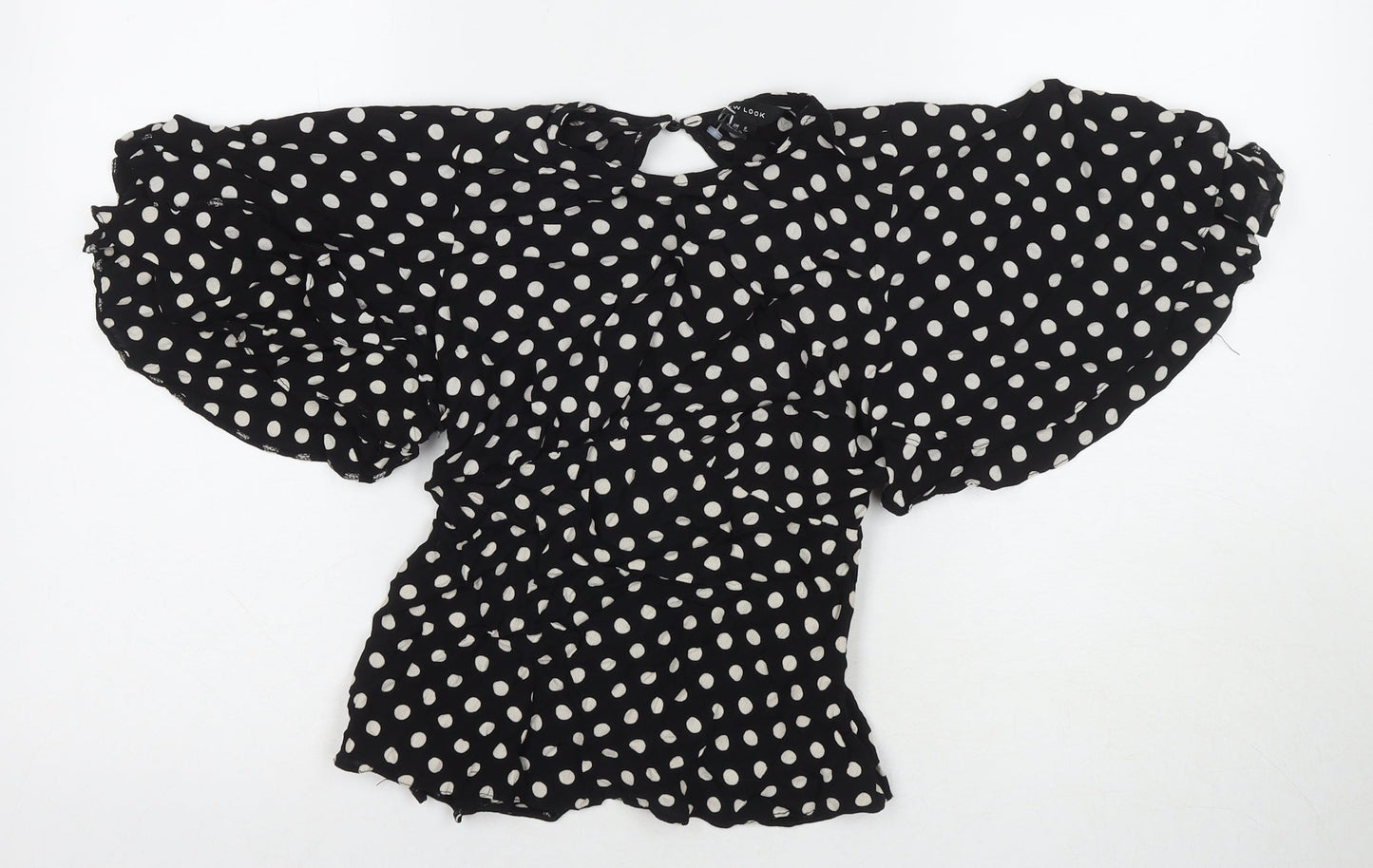 Womens UK Size 8 New Look Black Basic Blouse