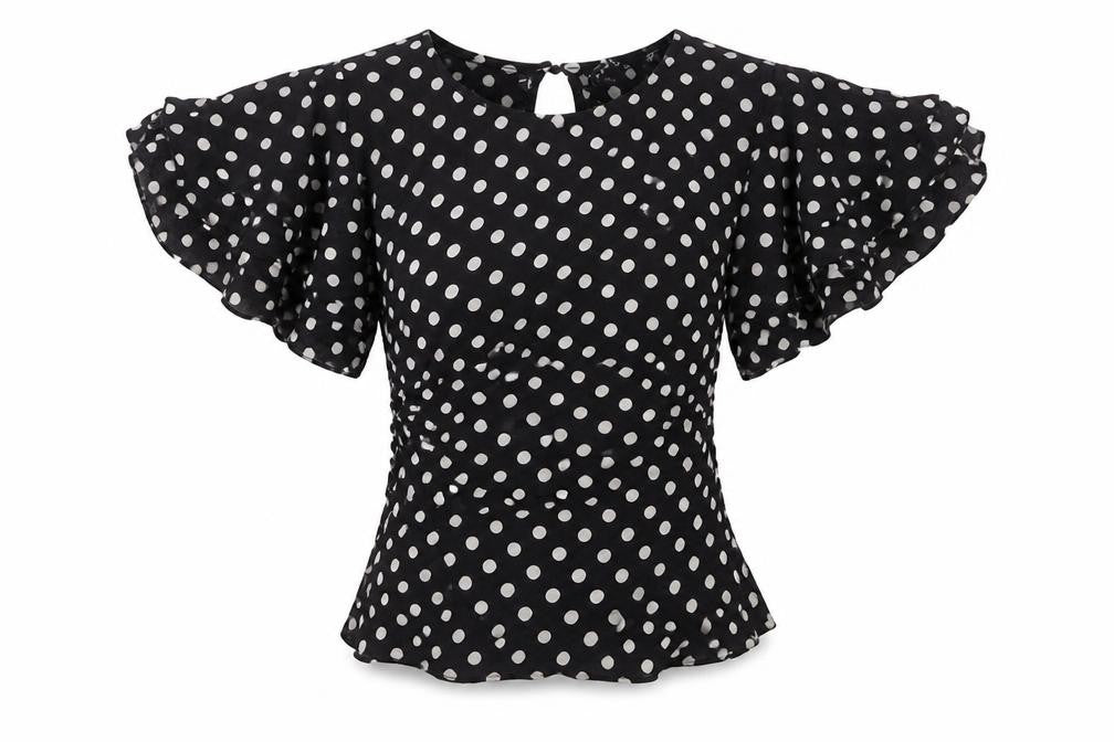 Womens UK Size 8 New Look Black Basic Blouse