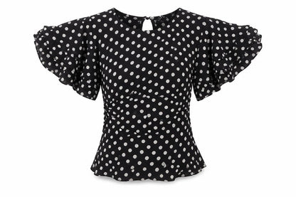 Womens UK Size 8 New Look Black Basic Blouse
