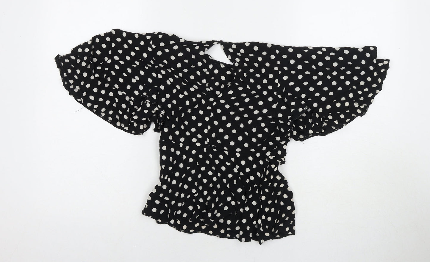 Womens UK Size 8 New Look Black Basic Blouse