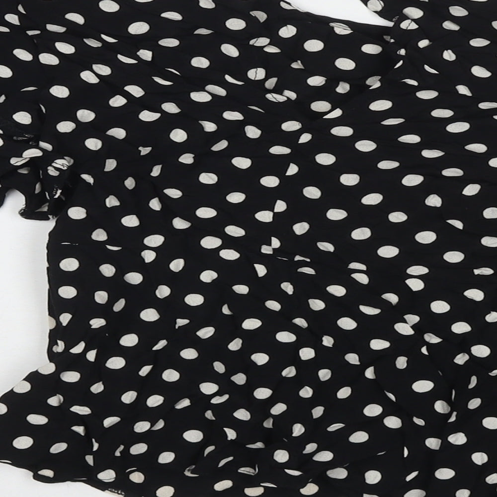 Womens UK Size 8 New Look Black Basic Blouse
