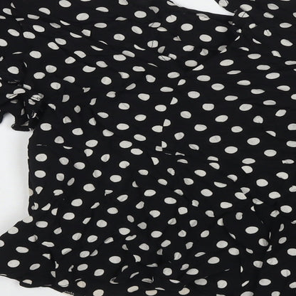 Womens UK Size 8 New Look Black Basic Blouse