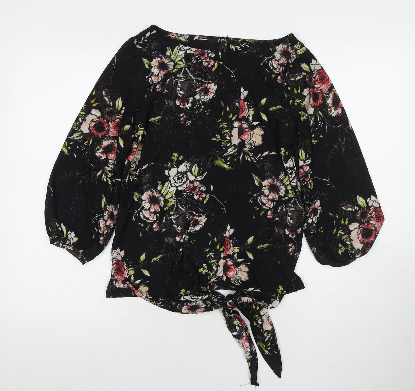 Womens UK Size 6 NEXT Black Basic T-Shirt