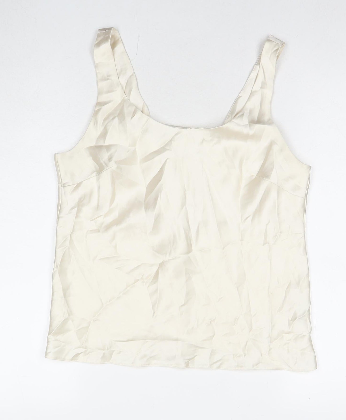Womens UK Size 12 ASOS Ivory Basic Tank