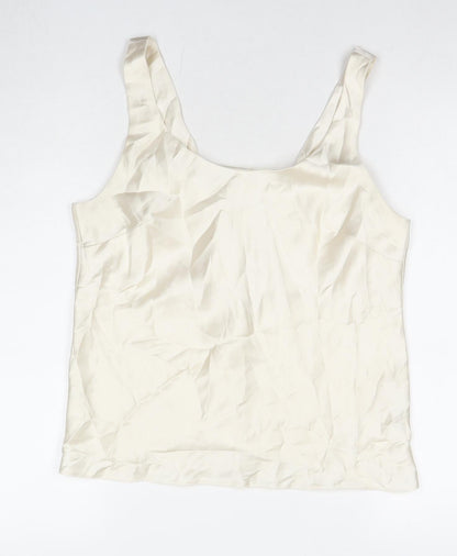 Womens UK Size 12 ASOS Ivory Basic Tank