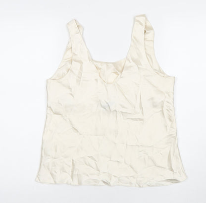 Womens UK Size 12 ASOS Ivory Basic Tank