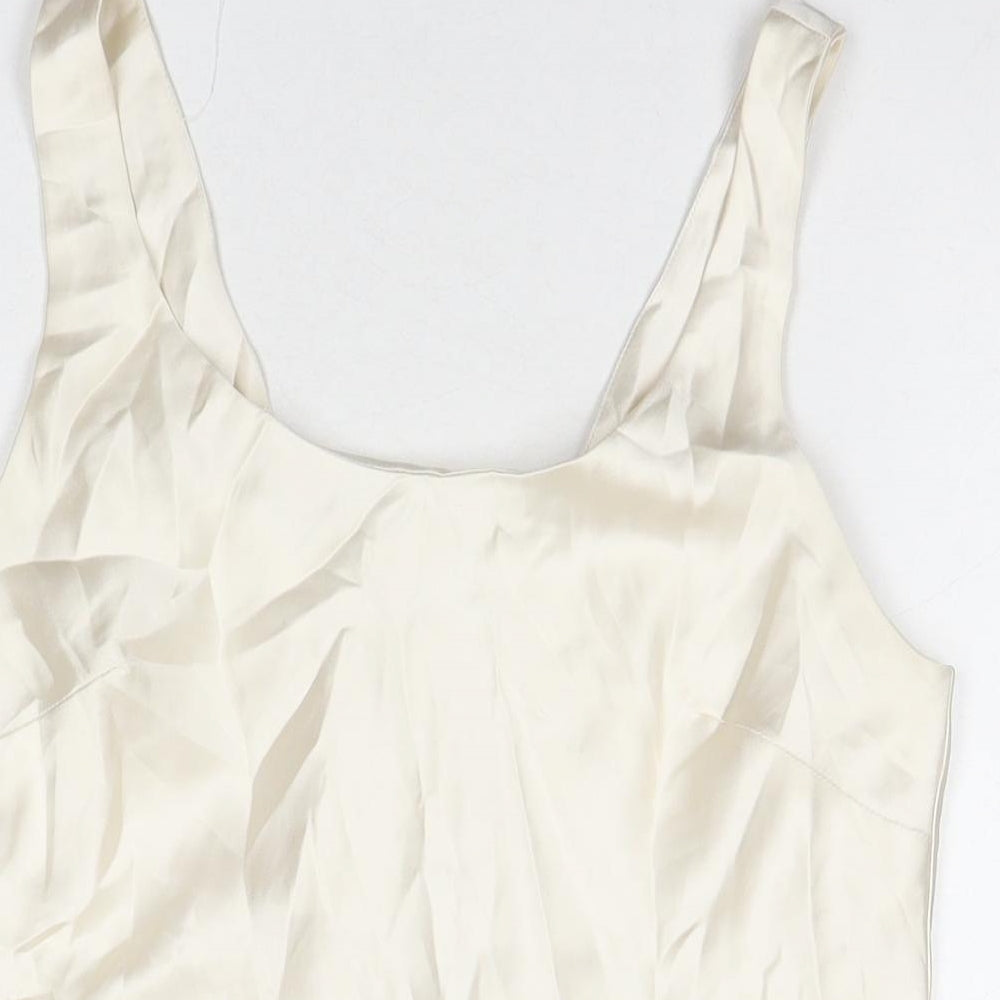 Womens UK Size 12 ASOS Ivory Basic Tank