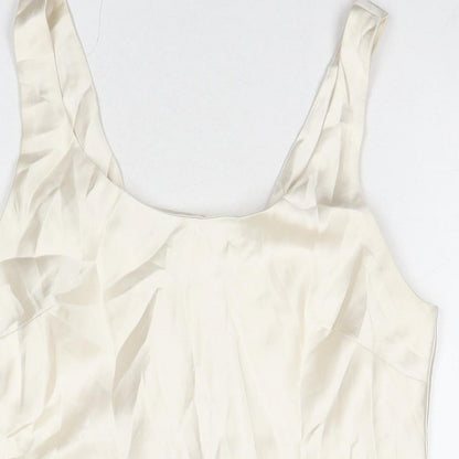 Womens UK Size 12 ASOS Ivory Basic Tank