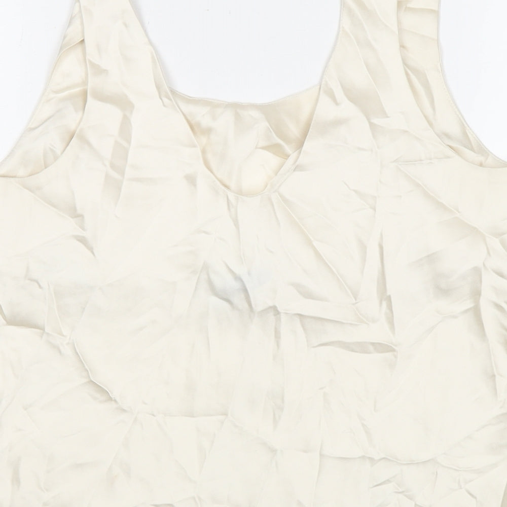 Womens UK Size 12 ASOS Ivory Basic Tank