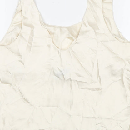 Womens UK Size 12 ASOS Ivory Basic Tank