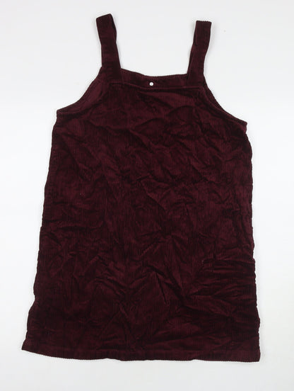 New Look Womens Red Cotton A-Line Size 12 Round Neck Pullover