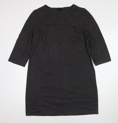 New Look Womens Grey Polyester A-Line Size 14 Round Neck Pullover