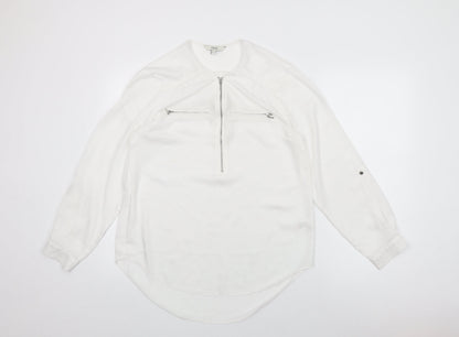 Womens UK Size 10 NEXT White Basic Blouse