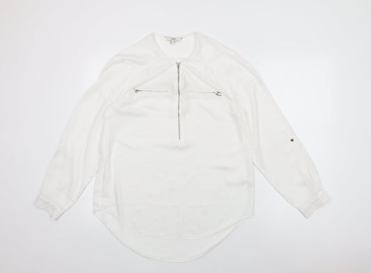 Womens UK Size 10 NEXT White Basic Blouse