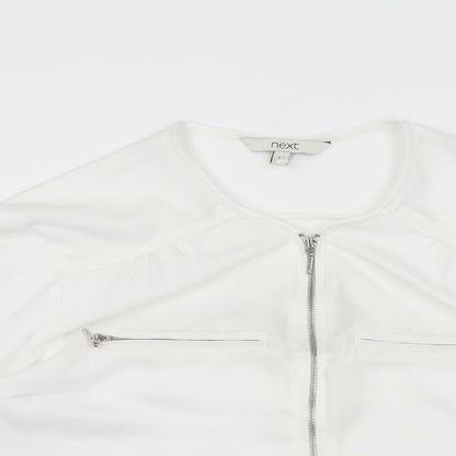 Womens UK Size 10 NEXT White Basic Blouse