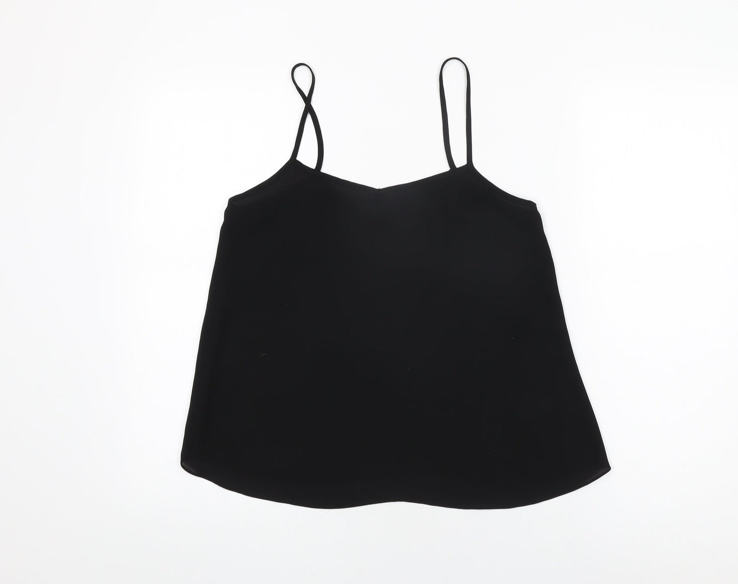 Womens UK Size 12 Topshop Black Camisole T-Shirt