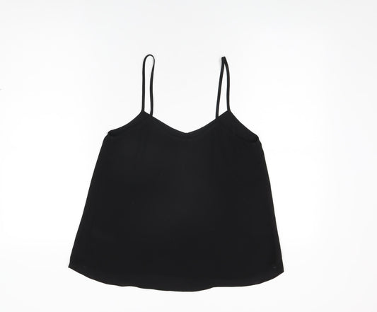 Womens UK Size 12 Topshop Black Camisole T-Shirt