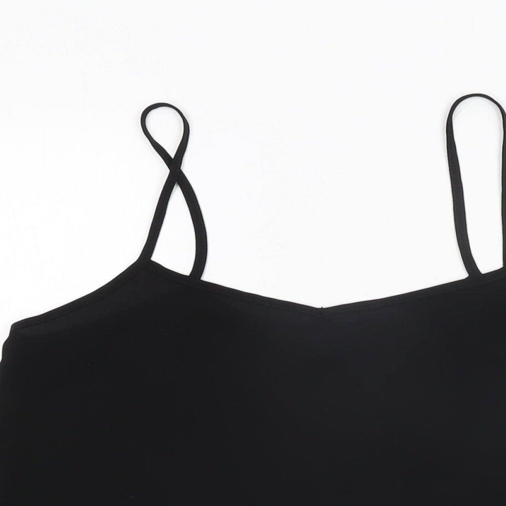 Womens UK Size 12 Topshop Black Camisole T-Shirt