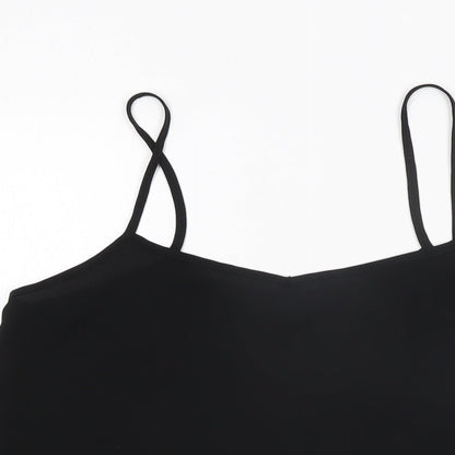 Womens UK Size 12 Topshop Black Camisole T-Shirt