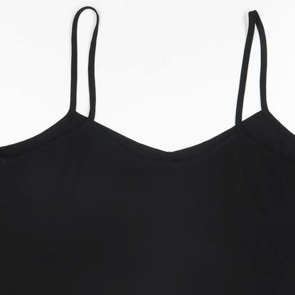 Womens UK Size 12 Topshop Black Camisole T-Shirt