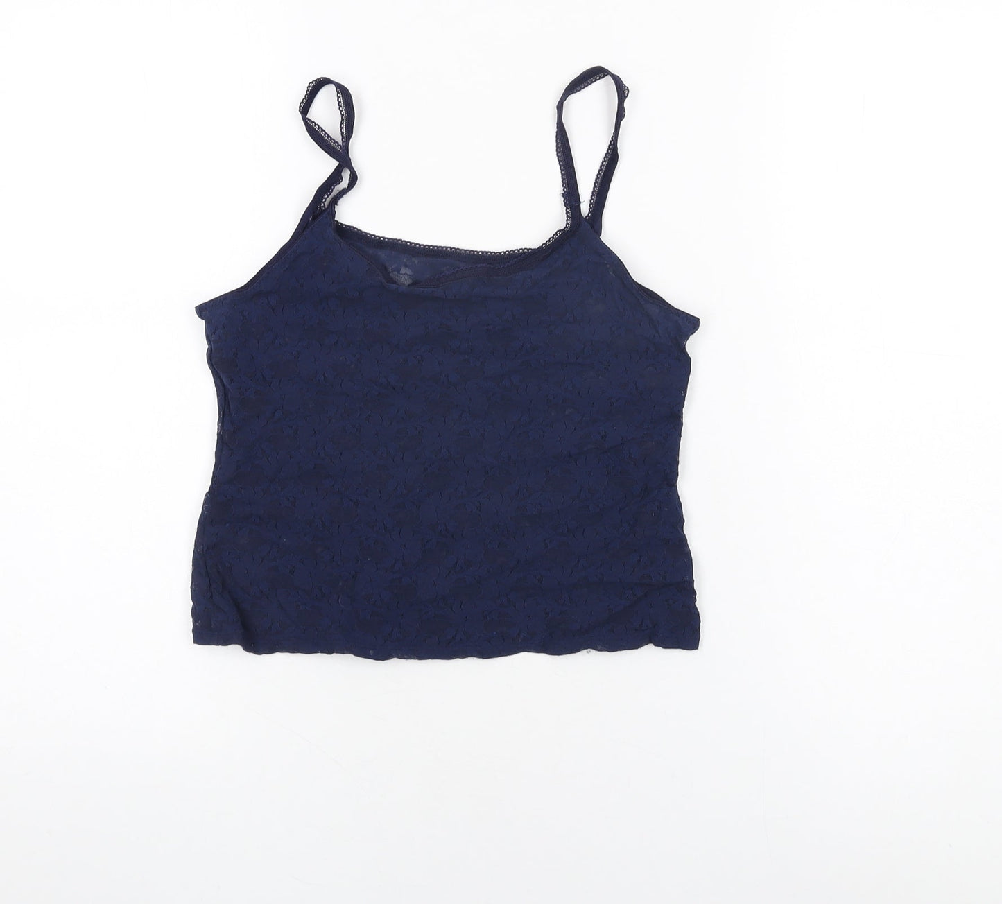 Womens UK Size 12 Marks and Spencer Blue Cropped T-Shirt