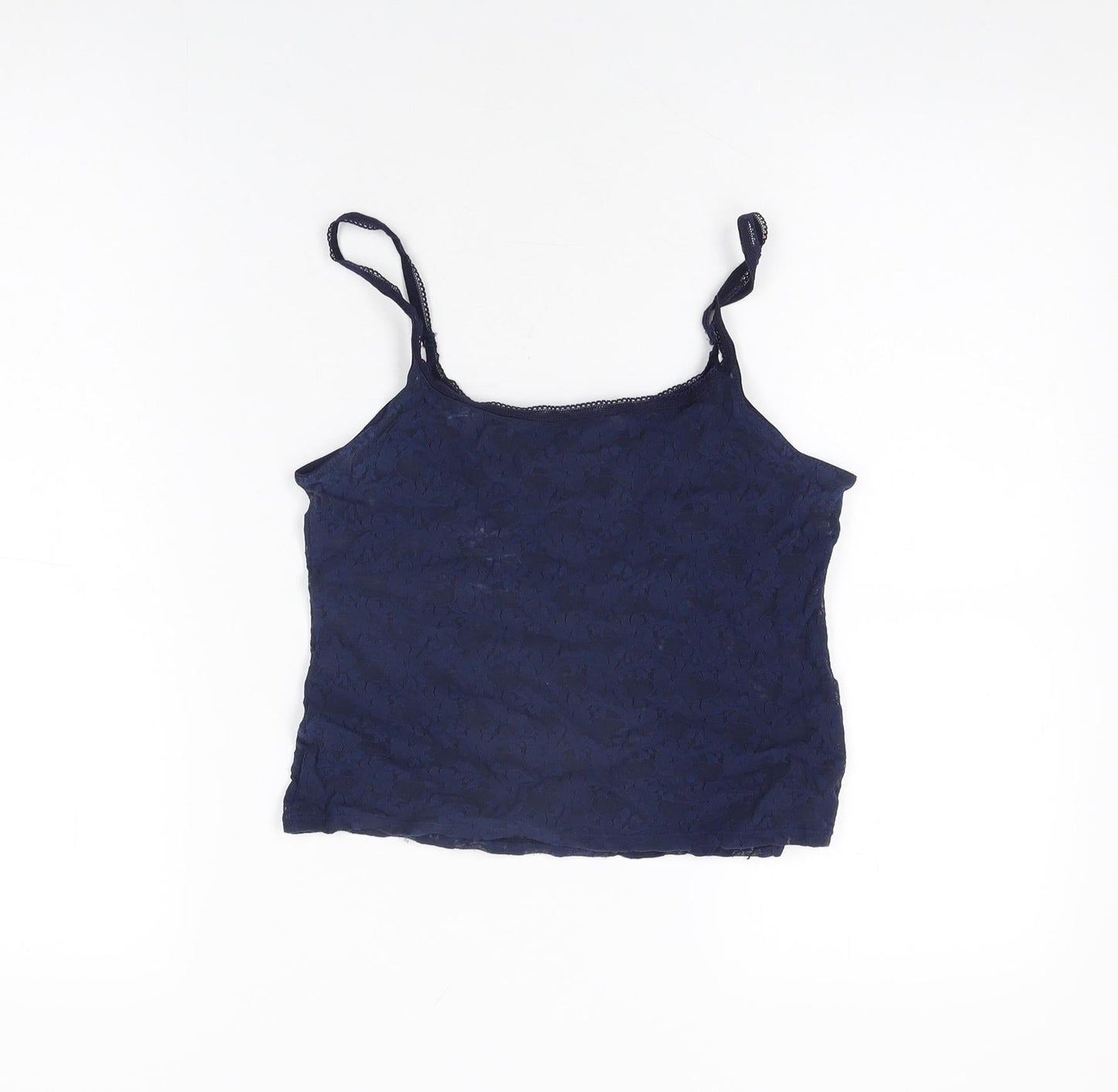 Womens UK Size 12 Marks and Spencer Blue Cropped T-Shirt