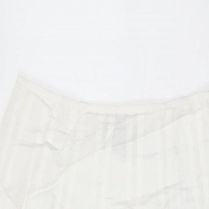 Jones New York Womens White Floral Cotton Swing Skirt Size 8 Zip