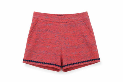 Ello Womens Pink Geometric Polyester Basic Shorts Size S L3 in Regular Zip