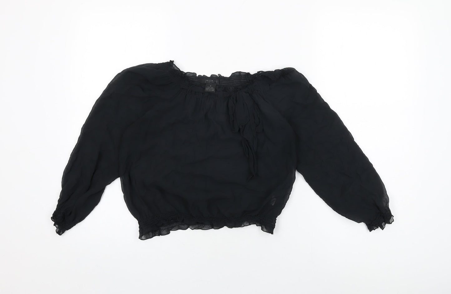 Womens UK Size S The Limited Black Basic Blouse