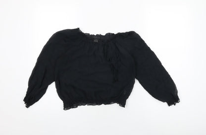 Womens UK Size S The Limited Black Basic Blouse