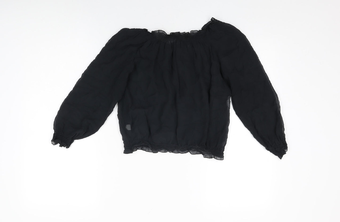 Womens UK Size S The Limited Black Basic Blouse