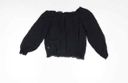Womens UK Size S The Limited Black Basic Blouse