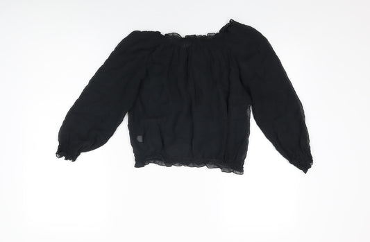 Womens UK Size S The Limited Black Basic Blouse