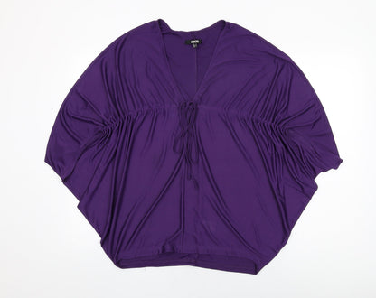 Womens UK Size 8 ASOS Purple Basic Blouse