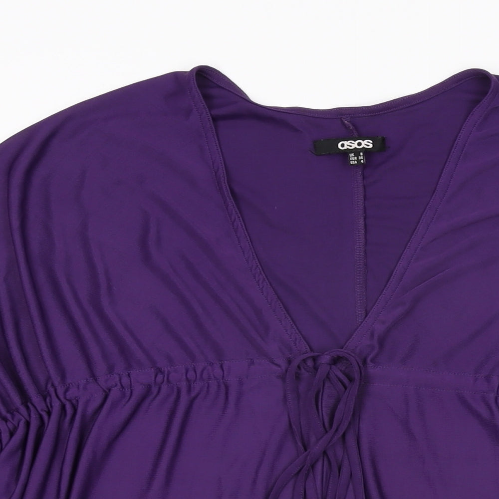 Womens UK Size 8 ASOS Purple Basic Blouse