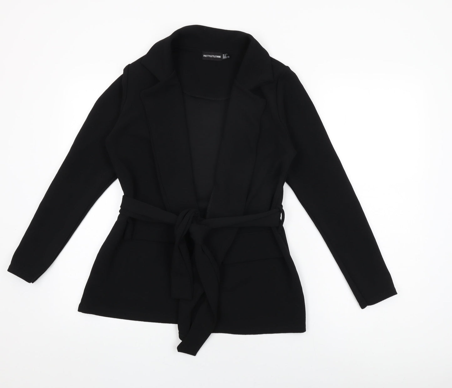 Womens UK Size 10 PRETTYLITTLETHING Black Jacket