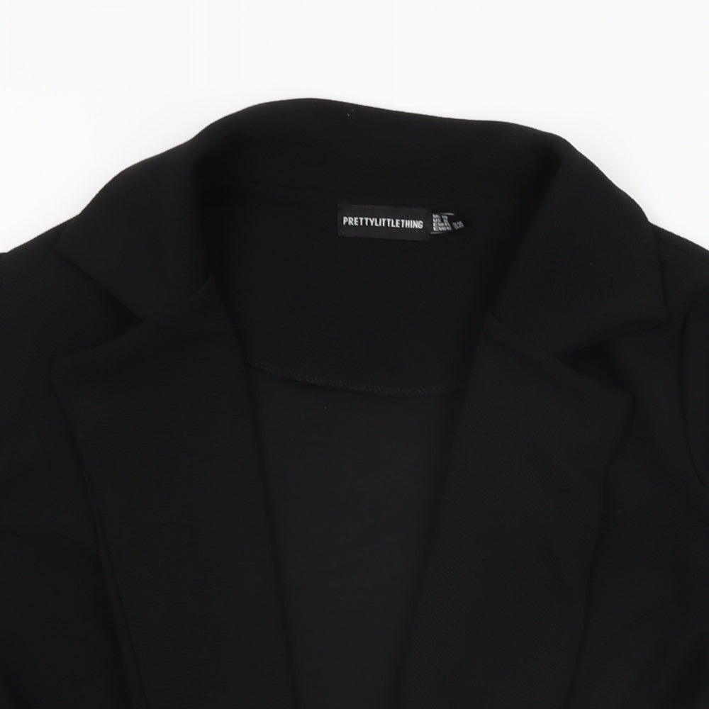 Womens UK Size 10 PRETTYLITTLETHING Black Jacket