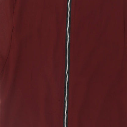 Alice & You Womens Red Striped Polyester Shift Size 10 Round Neck Zip