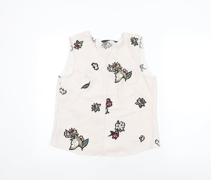 Womens UK Size S Zara Ivory Basic Blouse