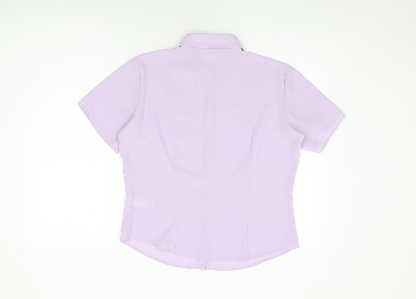 Womens UK Size 14 Marks and Spencer Purple Basic Button-Up