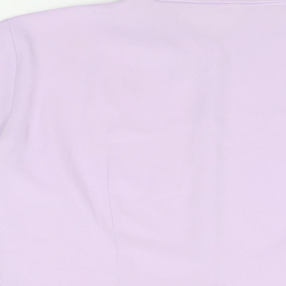 Womens UK Size 14 Marks and Spencer Purple Basic Button-Up