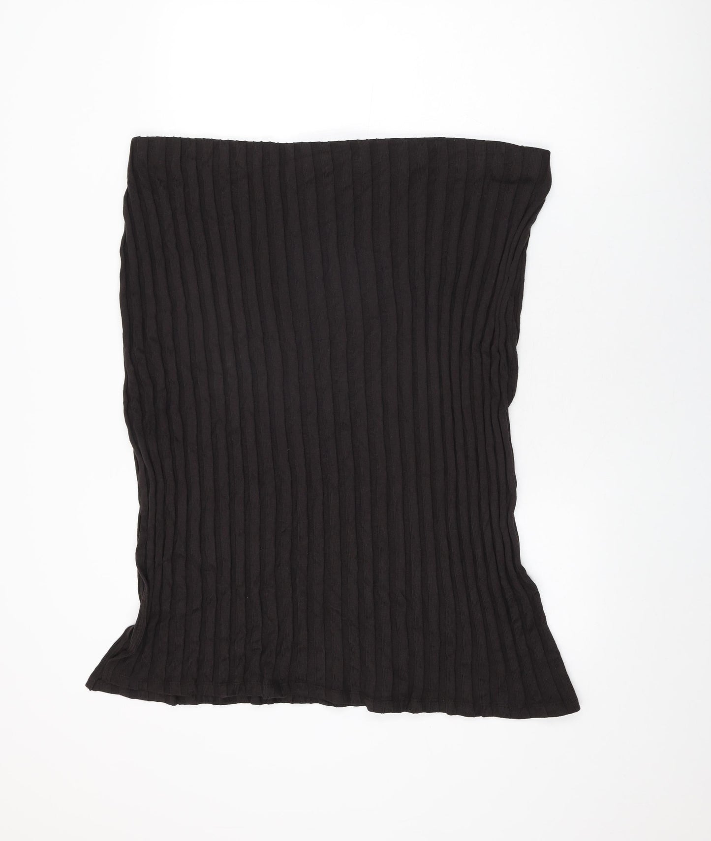 Marks and Spencer Womens Brown Cotton Flare Skirt Size 24