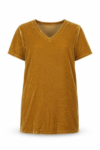 Glamorous Womens Yellow Polyester Shift Size S V-Neck Pullover