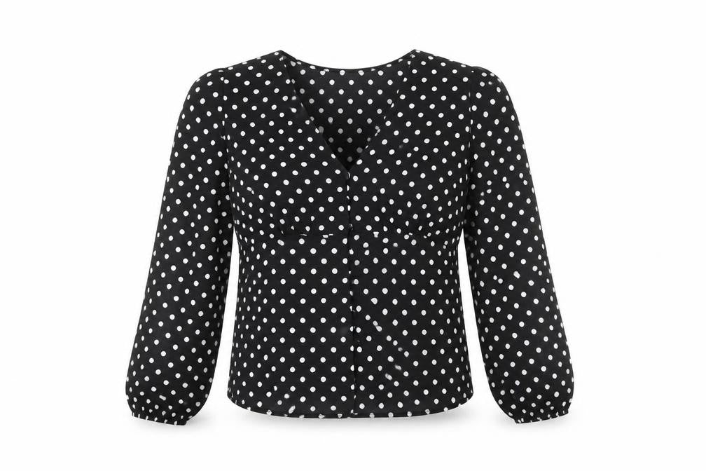 Womens UK Size 8 New Look Black Basic Button-Up