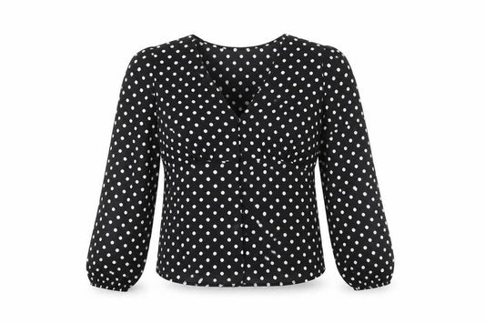 Womens UK Size 8 New Look Black Basic Button-Up